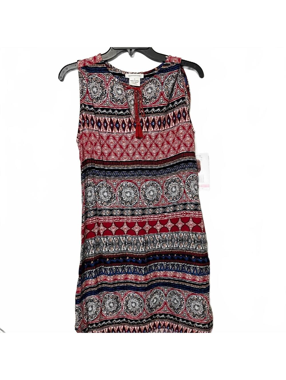 Beach Lunch Lounge Boho Chic Artsy Chic Lightweight Sleeveless Dress Small-New
